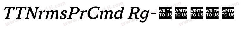 TTNrmsPrCmd Rg字体转换